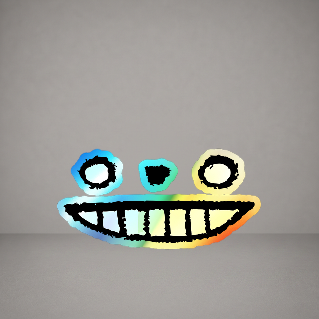 "HOLO GRIN" sticker